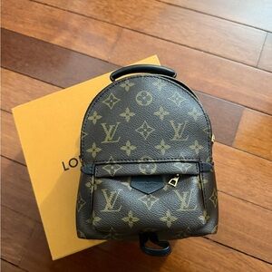 Louis Vuitton Palm Springs Monogram Backpack mini size with box and dust bag